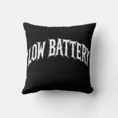 LOW BATTERY Distorted Gothic Text Design クッション (裏面)