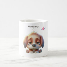 Low Battery Dog Meme コーヒーマグカップ