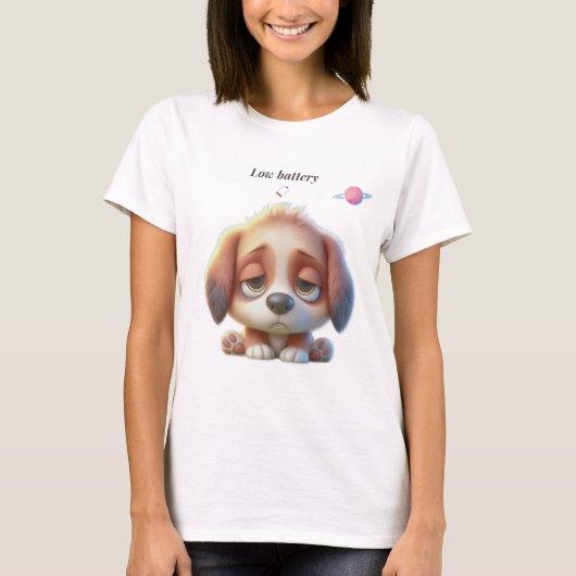 Low Battery Dog T-Shirt Tシャツ (正面)