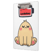 Low Battery Mood – Funny Comic Doodle クリップボード (左)