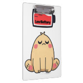 Low Battery Mood – Funny Comic Doodle クリップボード (右)