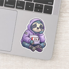 Low Battery Sloth Cute Burnout Mood Sticker シール