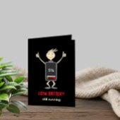 Low Battery Still Running Funny Birthday Card シーズンカード