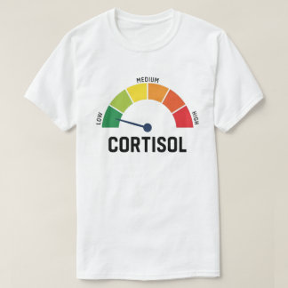 Low Cortisol Meter – Funny Stress Level Gauge Tシャツ
