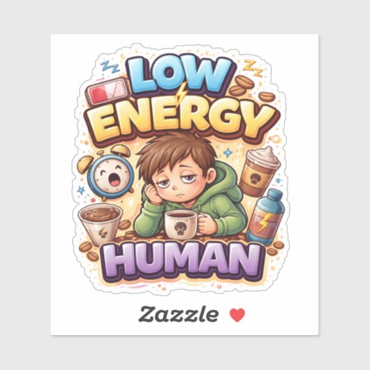 Low Energy Human Custom-Cut Vinyl Sticker シール (シート)