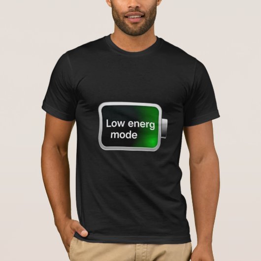 Low Energy Mode Battery Icon Digital Graphic Tシャツ (正面)