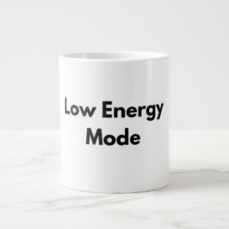 Low Energy Mode Minimal Typography Mug ジャンボコーヒーマグカップ
