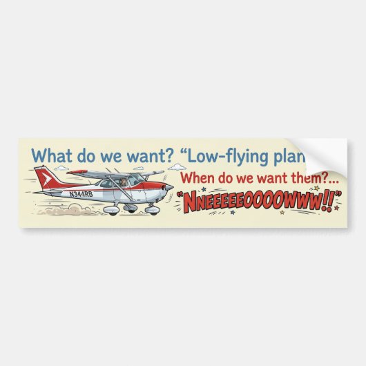 Low-Flying Planes Bumper Sticker バンパーステッカー (正面)