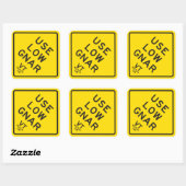 「Low Gnarを使用」ステッカー スクエアシール (シート)