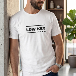 Low Key Minimalist Men's Graphic Tee | クリア Tシャツ