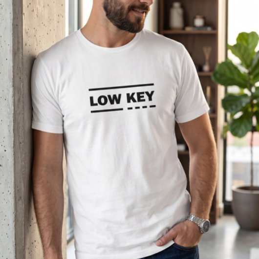 Low Key Minimalist Men's Graphic Tee | クリア Tシャツ