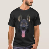 Low Poly German Shepherd 950 Tシャツ (正面)