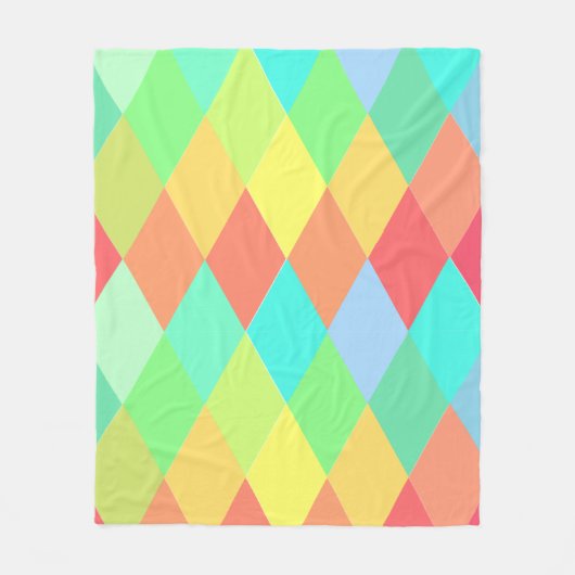 Low poly triangles フリースブランケット (正面)