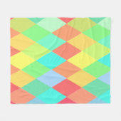 Low poly triangles フリースブランケット (正面(横))