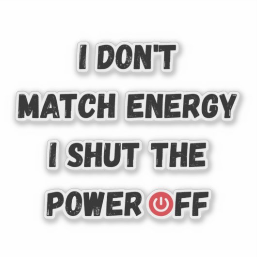 Low Social Battery シール (正面)