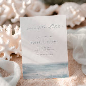 Low Tide Script Coastal Wedding セーブザデート