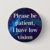 Low Visionカスタマイズ可能な銀河系ID 缶バッジ (正面)
