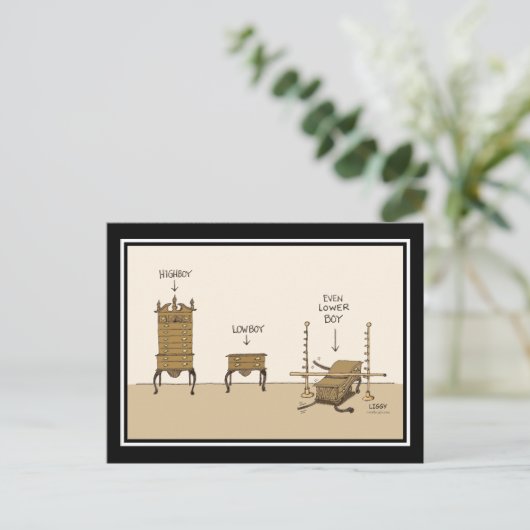 Lowboyの漫画の郵便はがき ポストカード (スタンド正面)