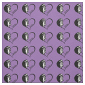 Lowchenのハートのデザイン ファブリック (見本)