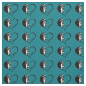 Lowchenのハートのデザイン ファブリック (見本)