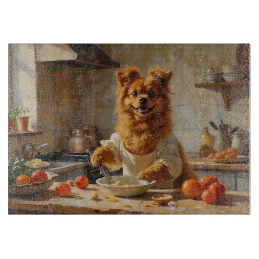 Lowchen Cooking in Kitchen カッティングボード (正面)