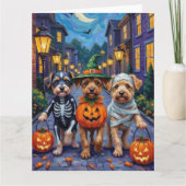 Lowchen Dogs Trick-or-Treating Halloween Costumes カード (正面)