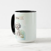 Lowchen Watercolor Personalized Dog マグカップ (正面左)