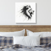 Löwe キャンバスプリント (インサイチュ (寝室))