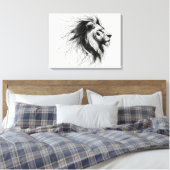 Löwe キャンバスプリント (インサイチュ (寝室))