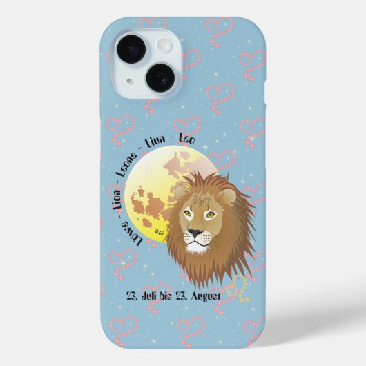 Löwe 23. Juli bis 22. August Apple iPhone Hüllen Case-Mate iPhoneケース (裏面)