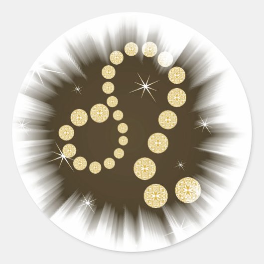 Löwe 23. Juli bis 22. August Aufkleber ラウンドシール (正面)