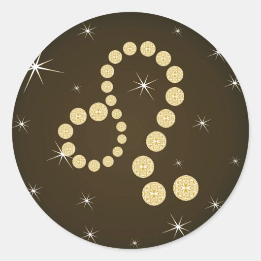 Löwe 23. Juli bis 22. August Aufkleber ラウンドシール (正面)