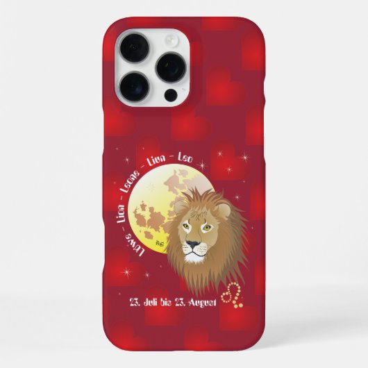 Löwe 23. Juli bis 22. August iPhone Hüllen iPhoneケース (裏面)