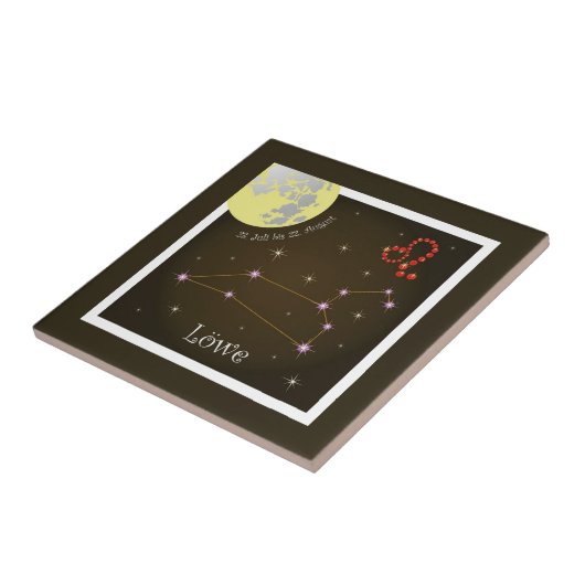 Löwe 23. Juli bis 22. August Keramik Fotofliese タイル (側面)