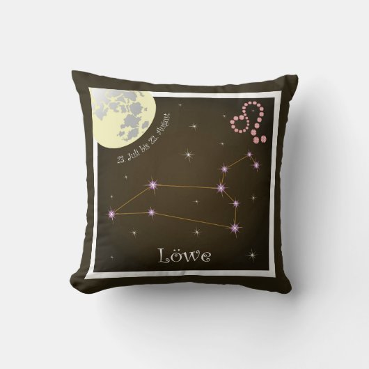 Löwe 23. Juli bis 22. August Kissen クッション (正面)