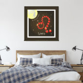 Löwe 23. Juli bis 22. August Leinwand キャンバスプリント (インサイチュ (寝室))