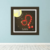 Löwe 23. Juli bis 22. August Leinwand キャンバスプリント (インサイチュ (ウッドフロア))