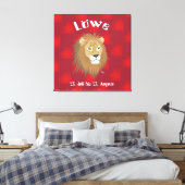 Löwe 23. Juli bis 22. August Leinwand キャンバスプリント (インサイチュ (寝室))