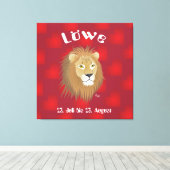 Löwe 23. Juli bis 22. August Leinwand キャンバスプリント (インサイチュ (ウッドフロア))