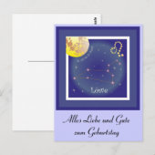 Löwe 23. Juli bis 22. August Postkarte ポストカード (正面/裏面)