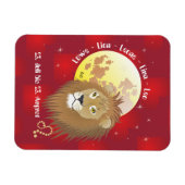Löwe 23. Juli bis 22. August Premium Flexi Magnet マグネット (横)
