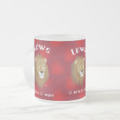 Löwe 23. Juli bis 22. August Tasse フロストグラスマグカップ (正面左)