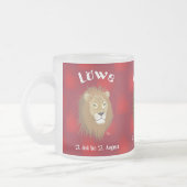Löwe 23. Juli bis 22. August Tasse フロストグラスマグカップ (左)