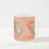 Löwe 23. Juli bis 22. August Tasse フロストグラスマグカップ (正面右)