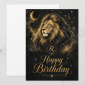 Löwe Happy Birthday Sternzeichen Design (正面/裏面)