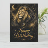 Löwe Happy Birthday Sternzeichen Design (スタンド正面)