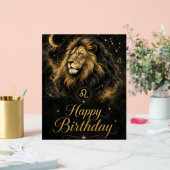 Löwe Happy Birthday Sternzeichen Design アクリルサイン (ウェディング)