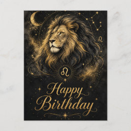Löwe Happy Birthday Sternzeichen Design ポストカード