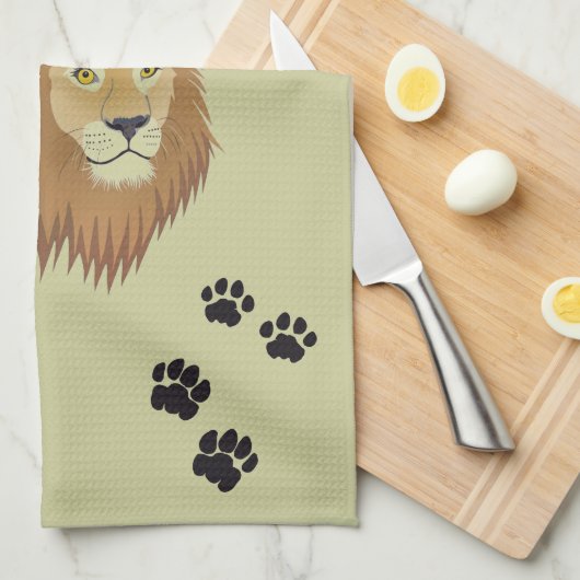Löwe - Sternzeichen Geschirrtuch キッチンタオル (四つ折り)