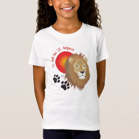 Löwe - Tierkreiszeichen T-Shirt Tシャツ (正面)